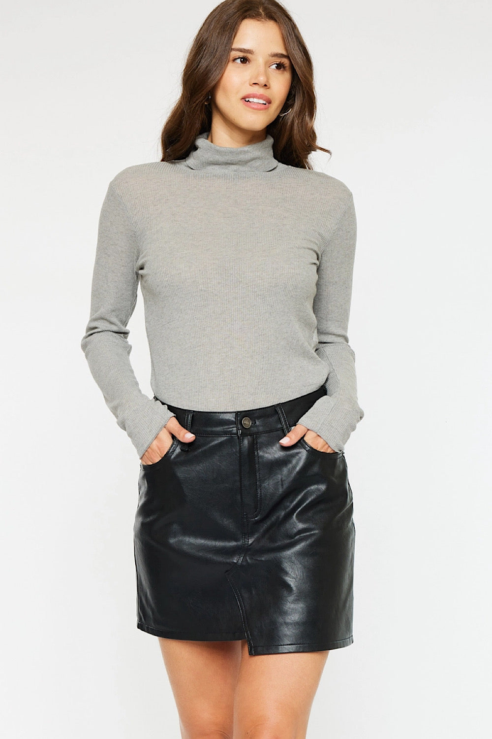 ASYMMETRICAL FAUX LEATHER MINI SKIRT – The Spruced Goose Boutique & Gifts